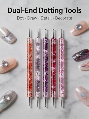 20-piece nail art brush and dotting tool kit