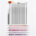 20-piece nail art brush and dotting tool kit