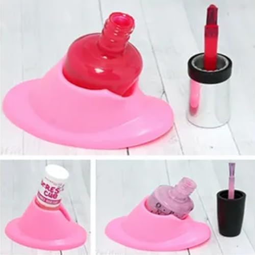 Silicone nail polish bottle holder stand