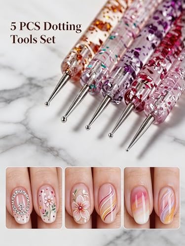 20-piece nail art brush and dotting tool kit